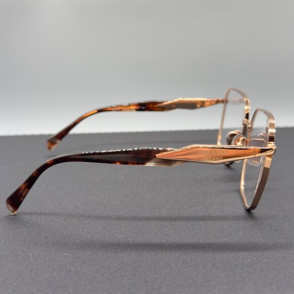 Prada Womens Eyeglasses Frames PR56Z 55 18 140 Rose Gold Tortoise READ - Picture 9 of 12